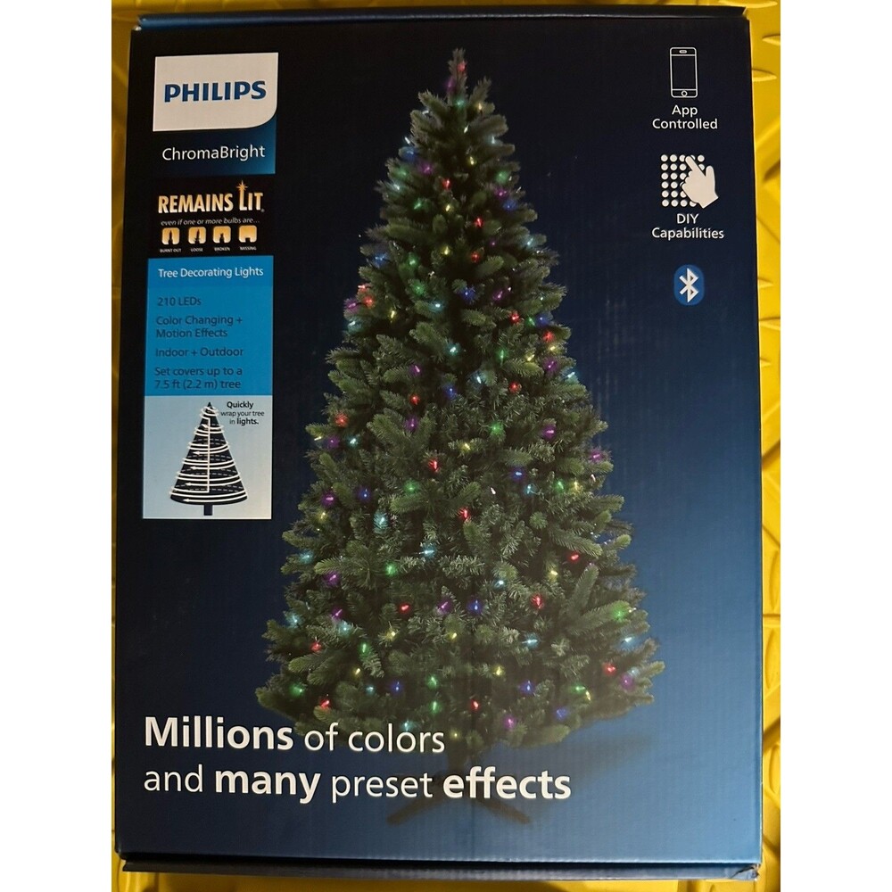 Philips ChromaBright 210 LED Tree Decorating Lights Millions Of Colors